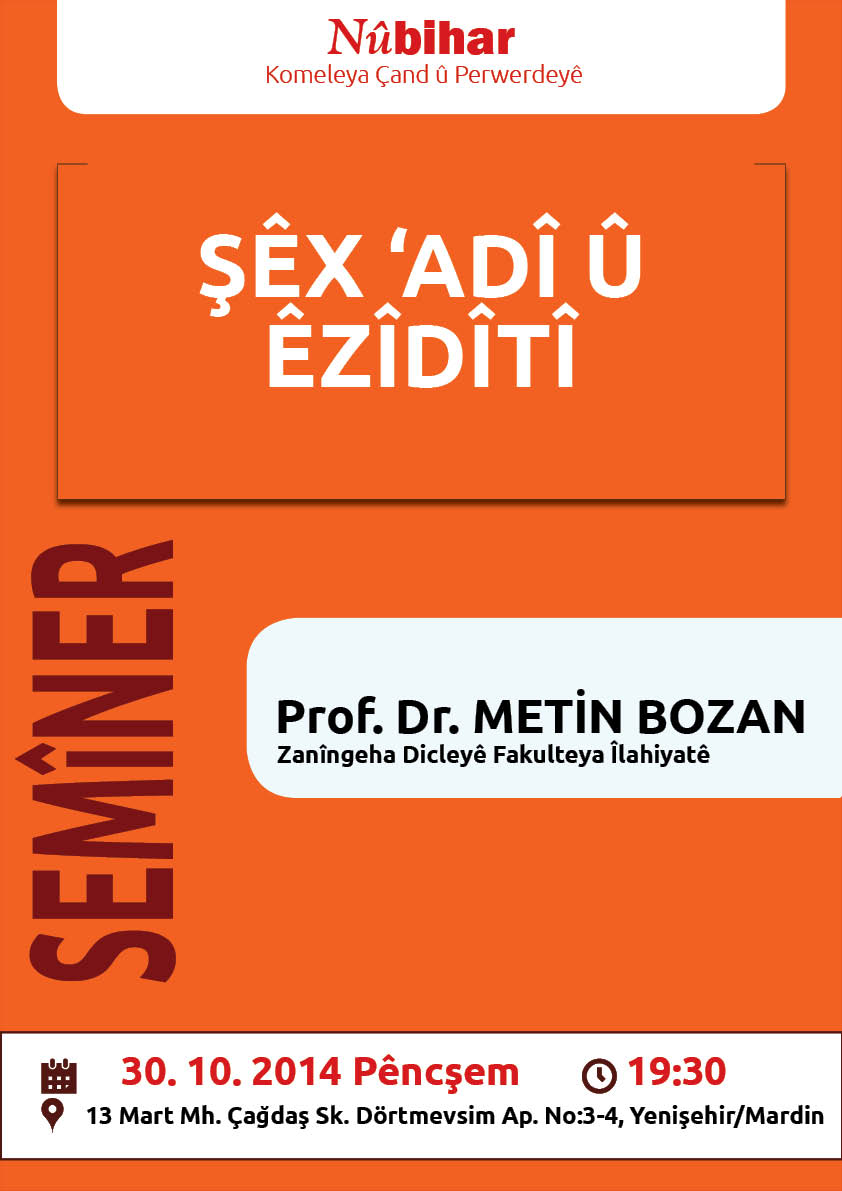 Read more about the article Semînerên Şaxa Mêrdînê dest pê dikin