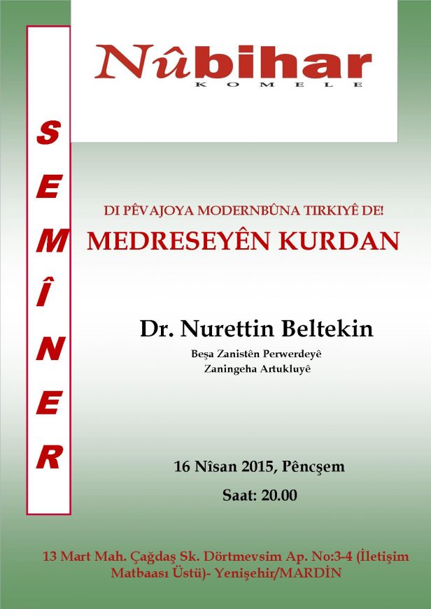 Read more about the article Semînera Medresên Kurdan