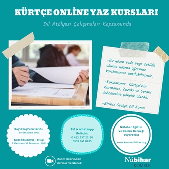 Read more about the article KÜRTÇE ONLİNE YAZ KURSLARI