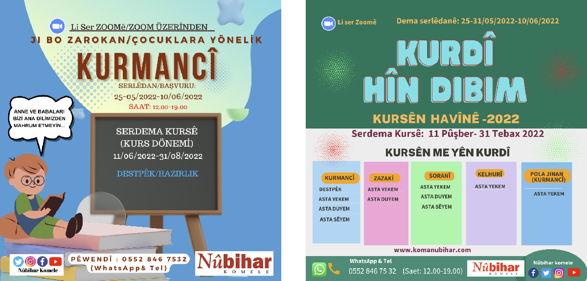 Read more about the article Kursên Havînê Yên Kurdî (Online)